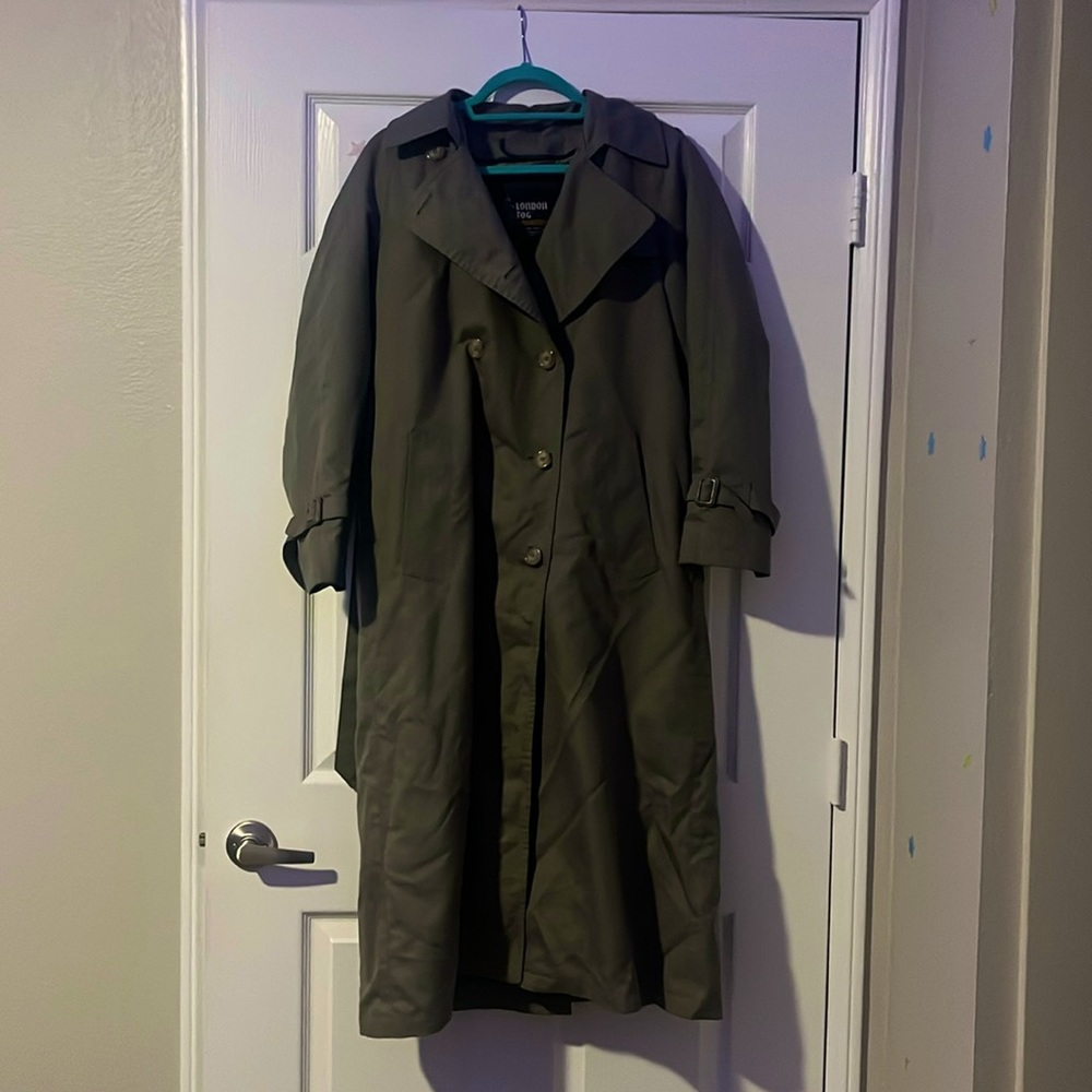 London Fog Green trench coat